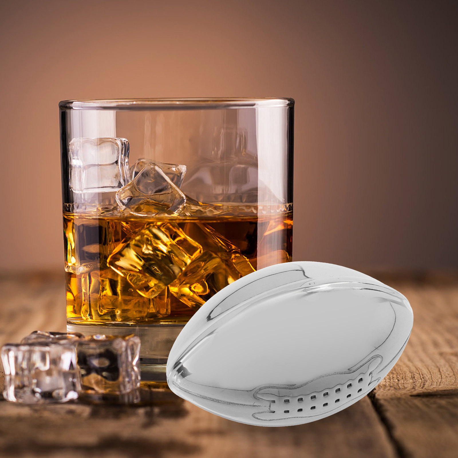 Wine Beer Bar - Stainless Steel Ice Cube Set Rugby