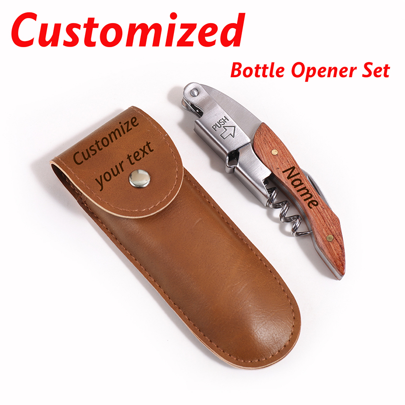 Wine With Beer Name - Custom Text Wine Opener Personalized Name