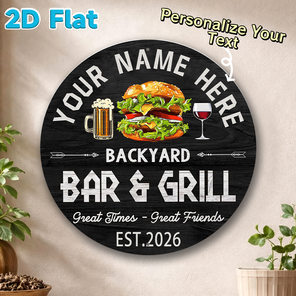 Wine With Beer Name - Custom Name & Year Backyard Bar