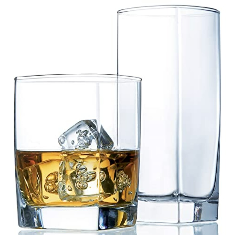Wine Beer Whiskey - Collins Everyday Drinking Glasses Set of