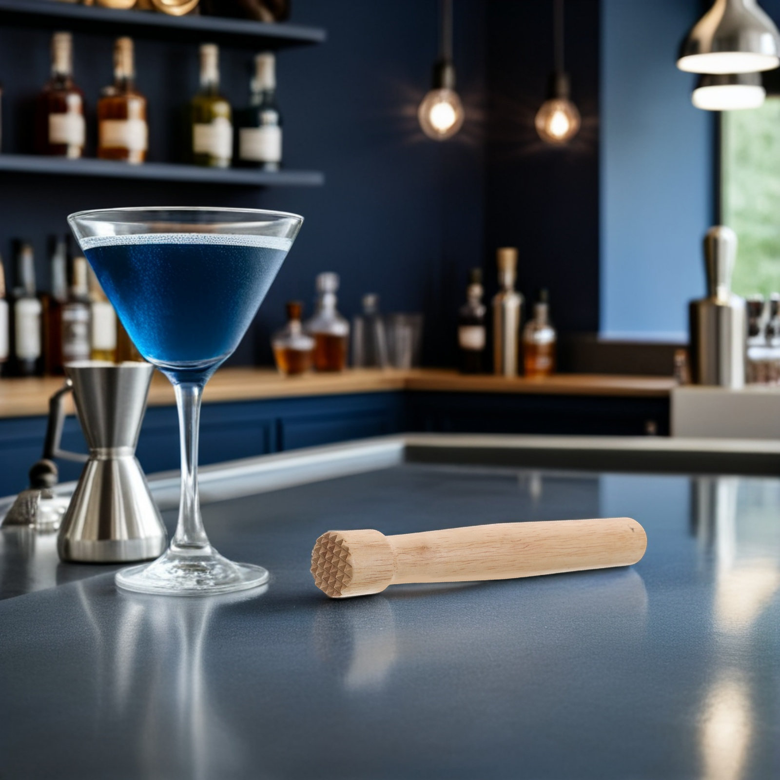 Muddler Cocktail Bar - Wood Drink Muddler Solid Wood Non-Slip