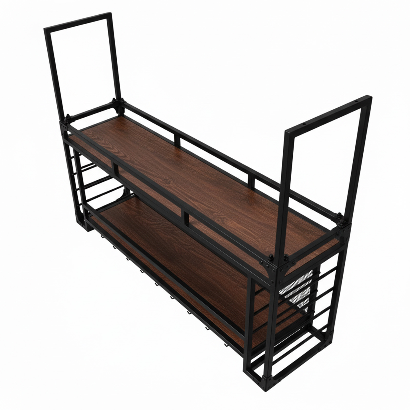 Wine Rack Wall Mount - Wall Mounted 2 Tier Large Capacity