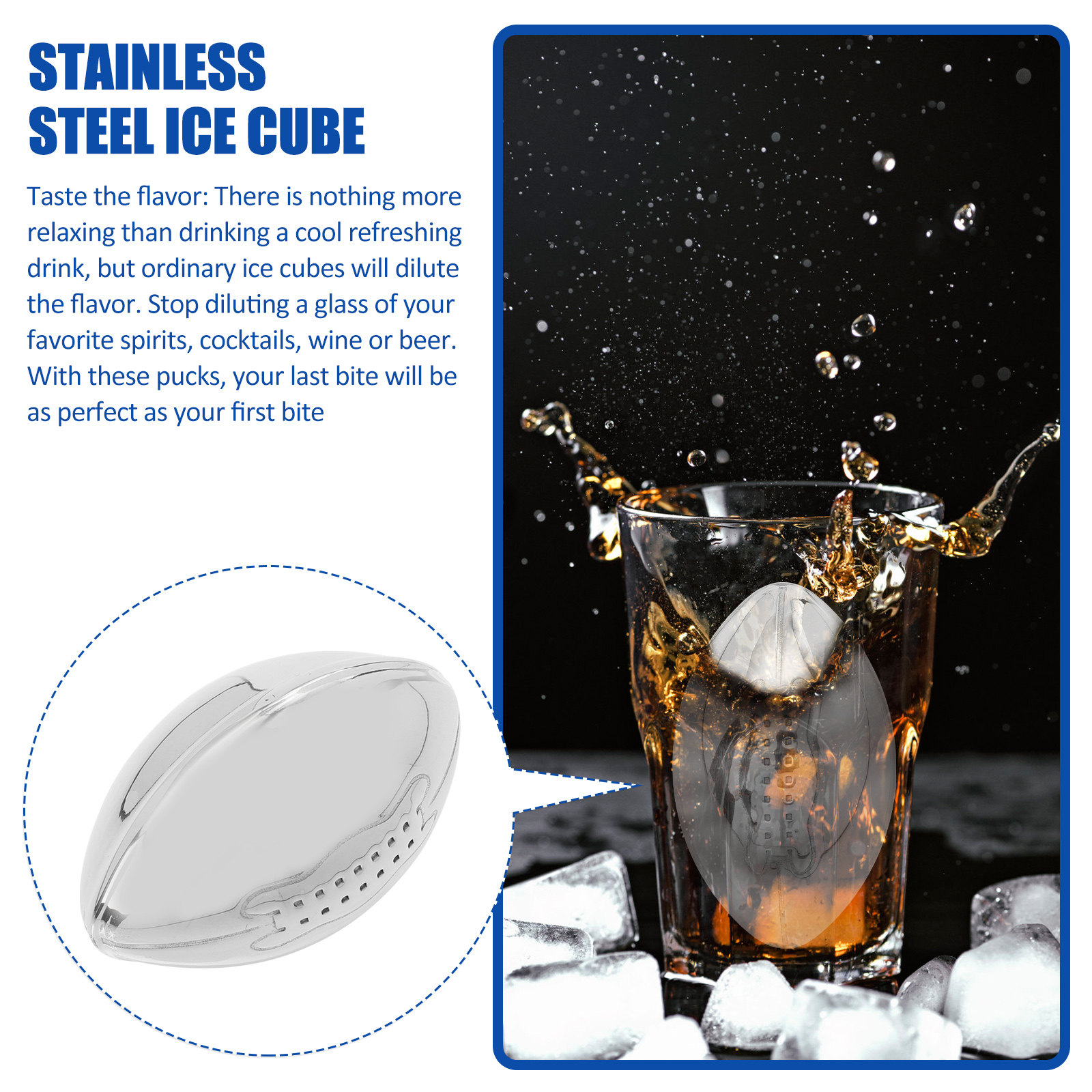 Stainless Steel Ice Cube Set R – Wine Beer Bar Bewertung und Preis