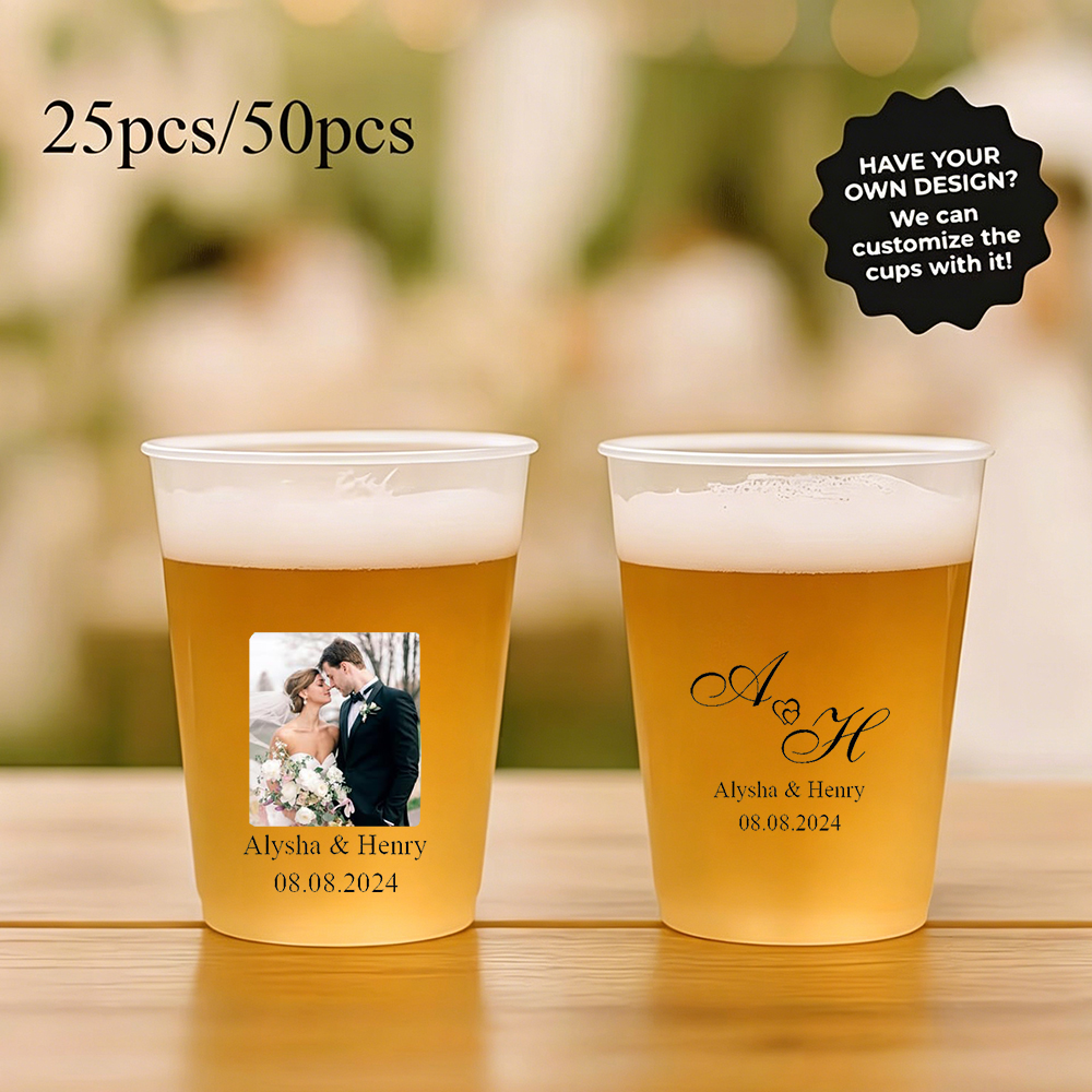 Custom Photo Name Wedding Plas – Wine With Beer Name Bewertung und Preis