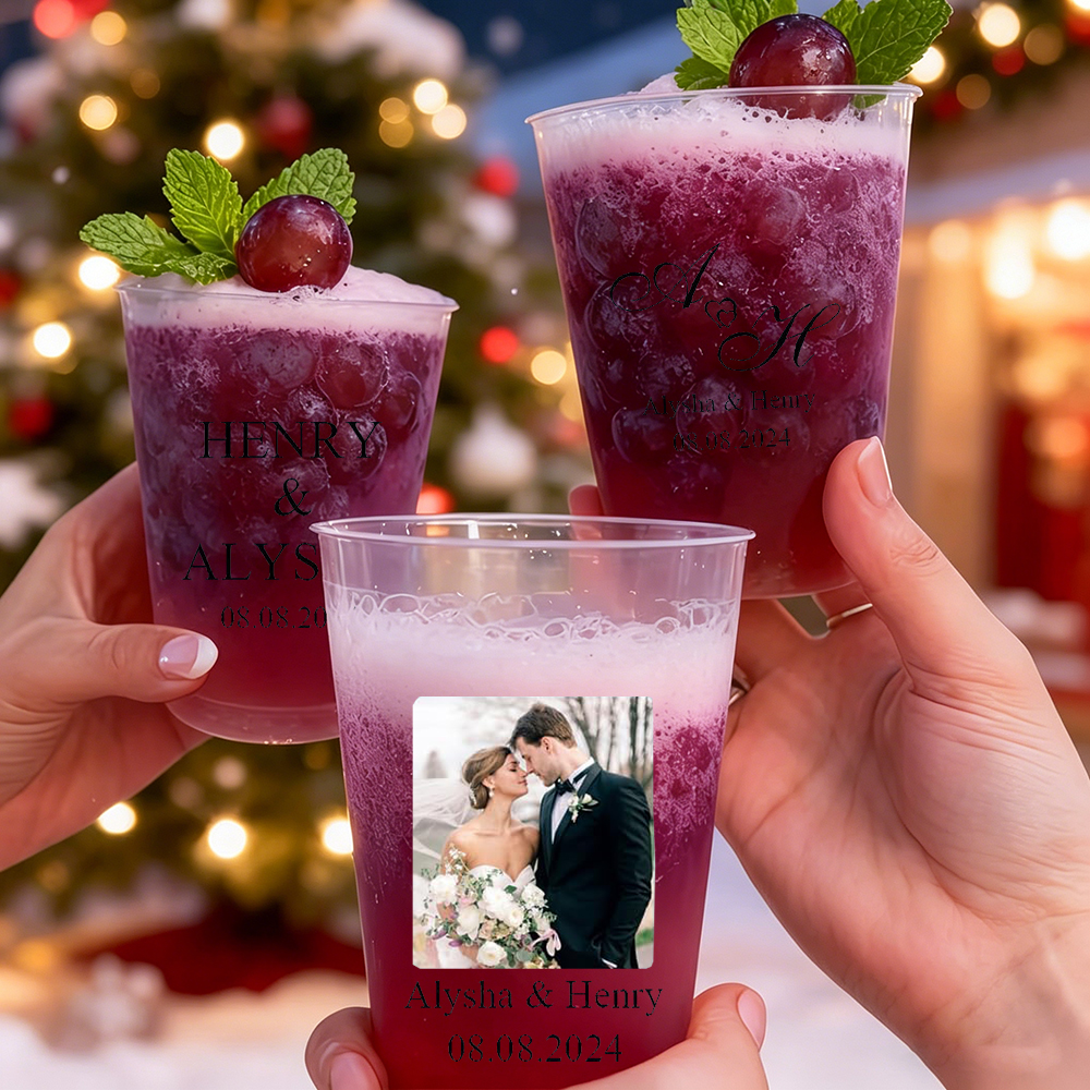 Custom Photo Name Wedding Plas – Wine With Beer Name Bewertung und Preis