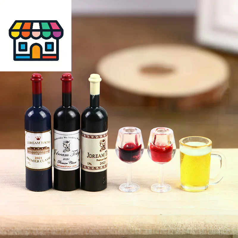 5Pcs 1:12 Dollhouse Miniature  – Wine Y Beer Bewertung und Preis