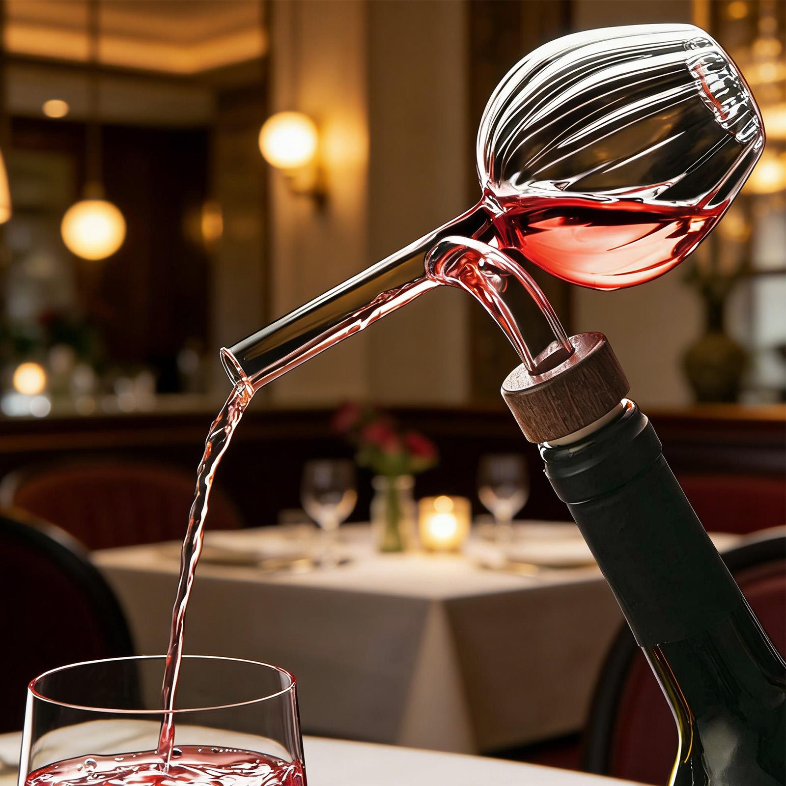Modern Transparent Red Decante – Wine Aerator Pour Bewertung und Preis