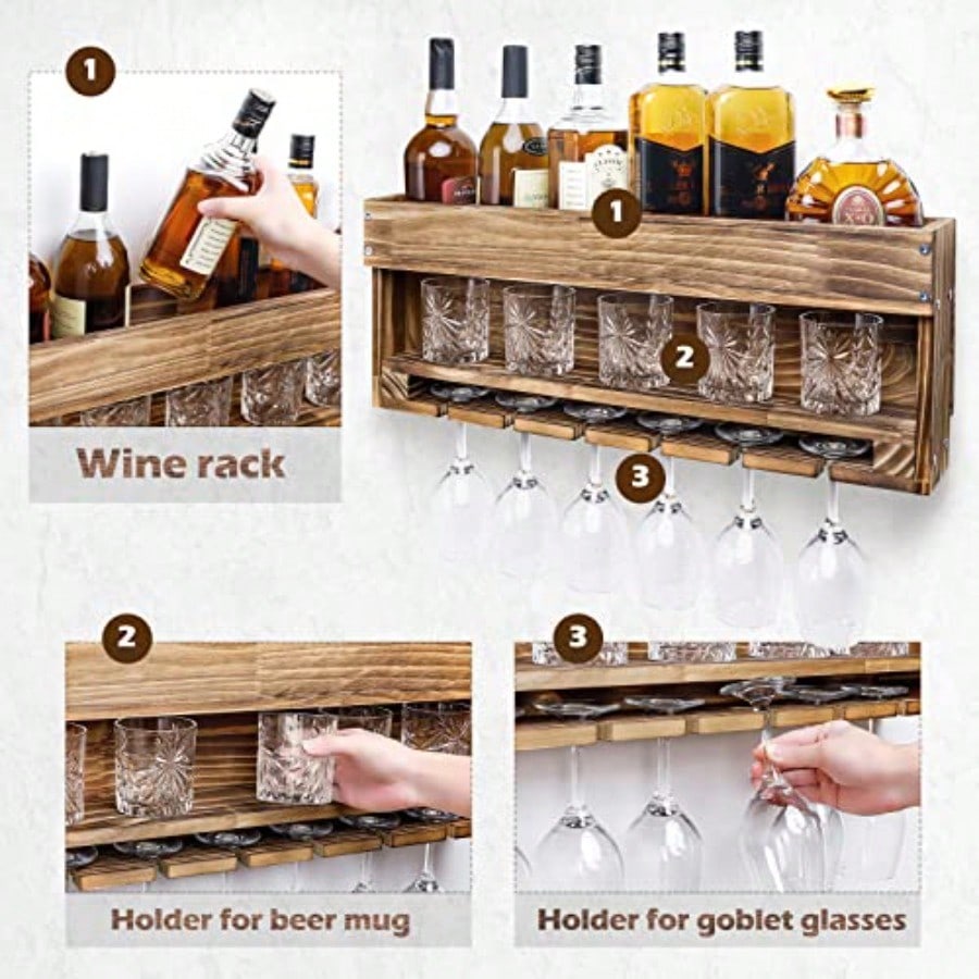 Wine Rack Wall Mounted WoodAlc – Wine Rack Wall Mount Bewertung und Preis