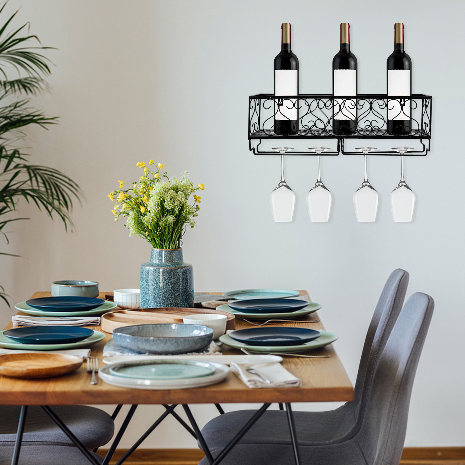 1Pcs Wall Mount Wine Bottle Ra – Wine Rack Wall Mount Bewertung und Preis