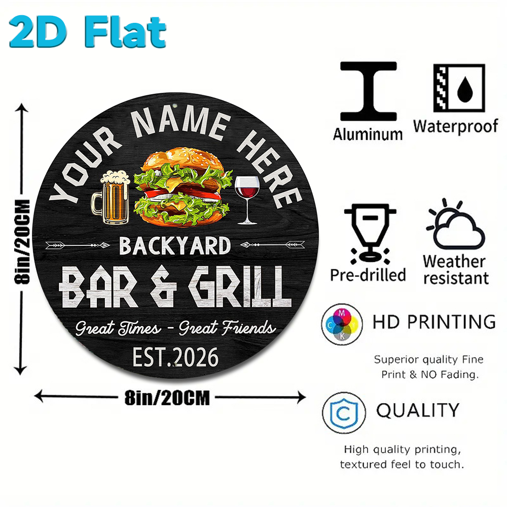 Custom Name & Year Backyard Ba – Wine With Beer Name Bewertung und Preis