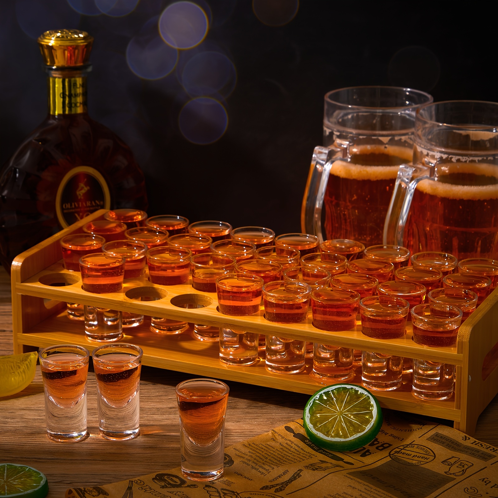 Set Of 36 Shot Glasses Holder  – Wine Beer Whiskey Bewertung und Preis