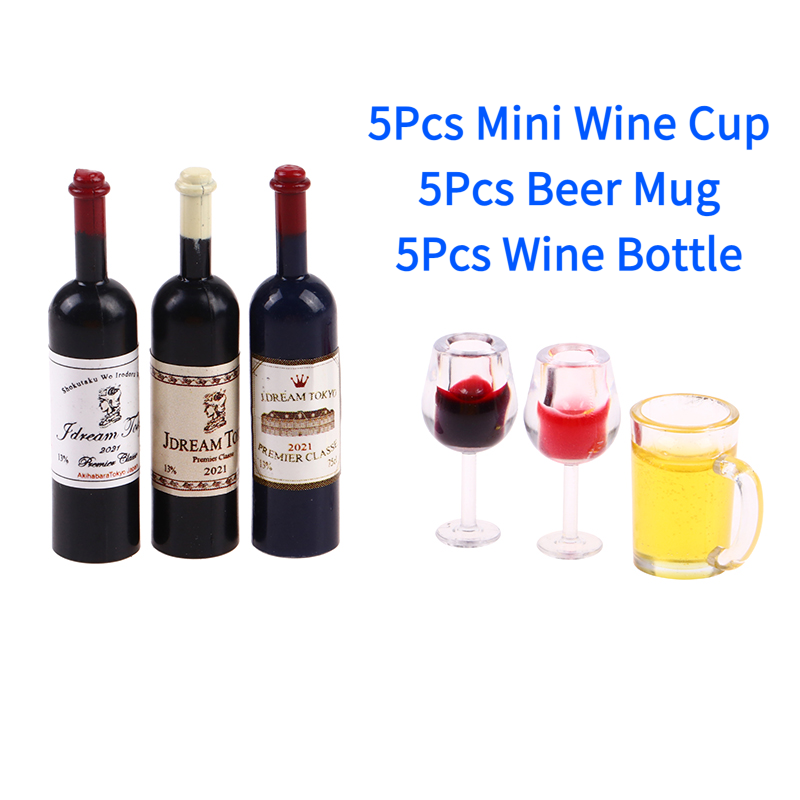 5Pcs 1:12 Dollhouse Miniature  – Wine Y Beer Bewertung und Preis