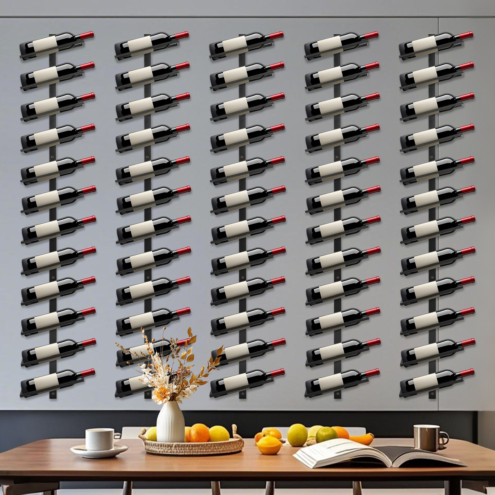 5 Pack Metal Storage Rack Hold – Wine Rack Wall Mount Bewertung und Preis