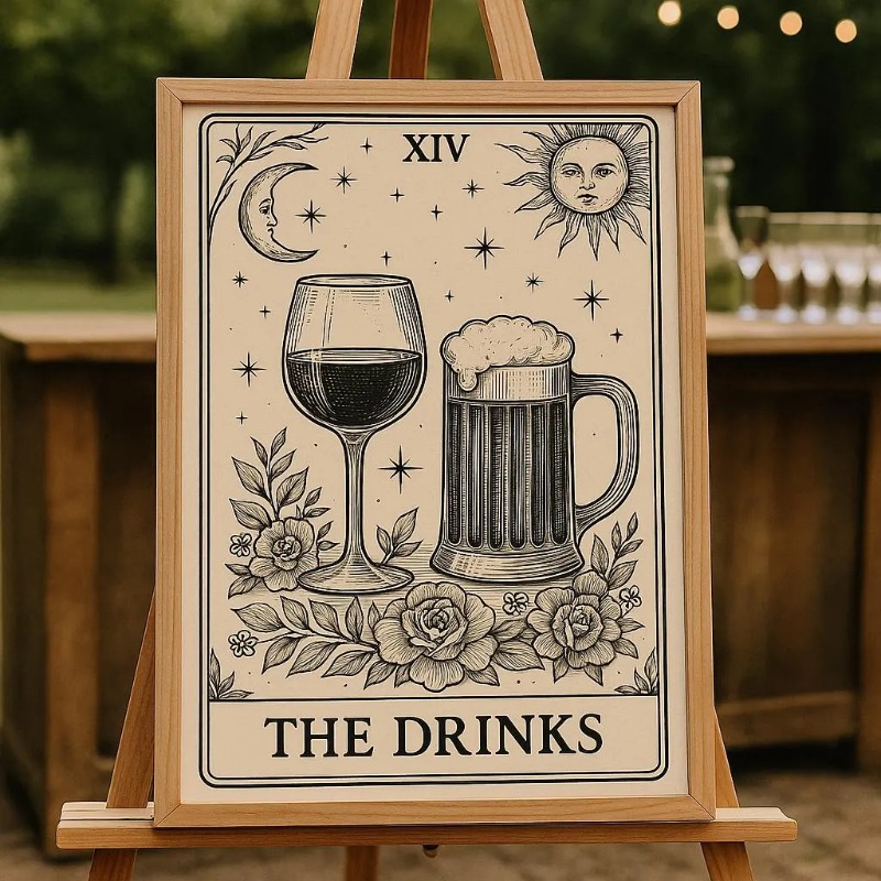 Vintage Tarot Wedding Poster B – Wine Beer Menu Bewertung und Preis