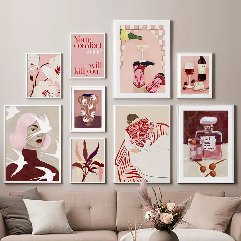 Red Striped Girl Flower Birds  – Wine Beer Bar Bewertung und Preis