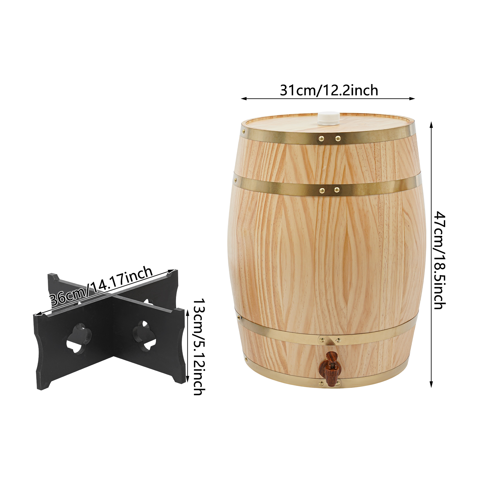 Wood Color Wine Barrel, 30L/7. – Wine Beer Whiskey Bewertung und Preis