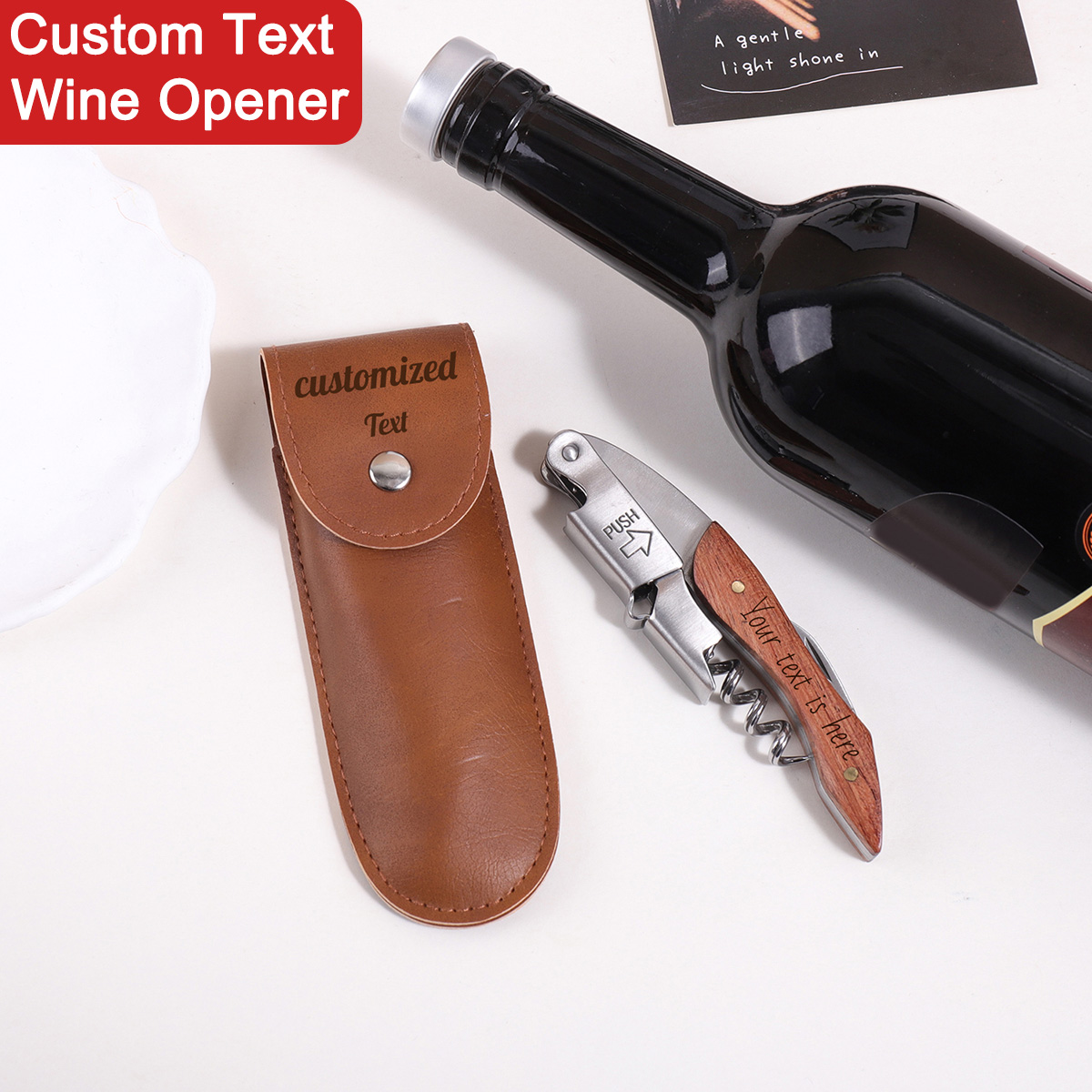 Wooden Handle Custom Text Wine – Wine With Beer Name Bewertung und Preis