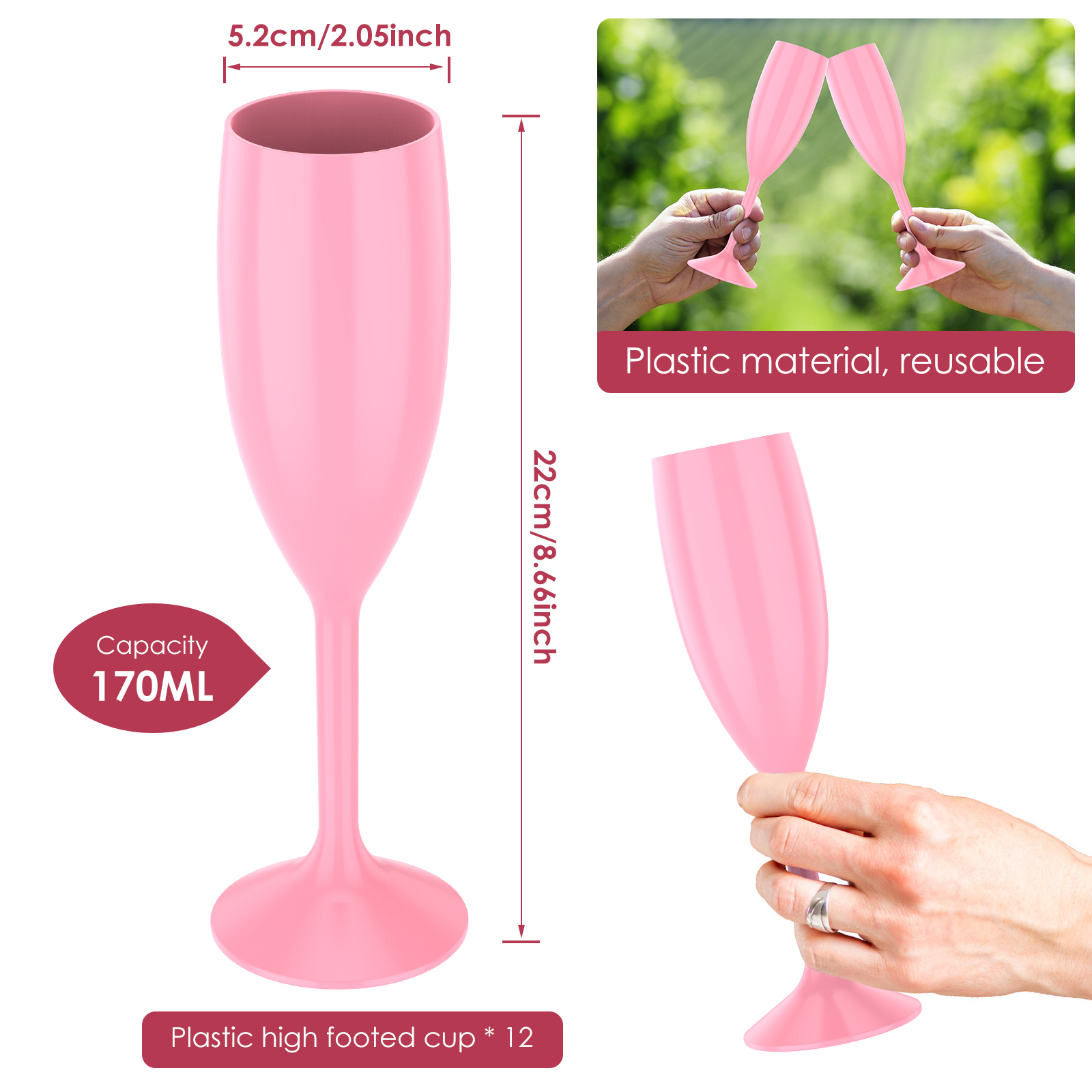 12 Pcs Champagne Flute Bulk 17 – Wine Beer Bar Bewertung und Preis