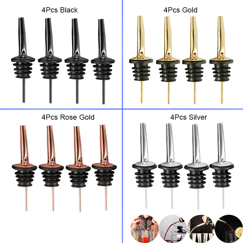 4Pcs Black/Rose Gold/Silver Li – Wine Aerator Pour Bewertung und Preis