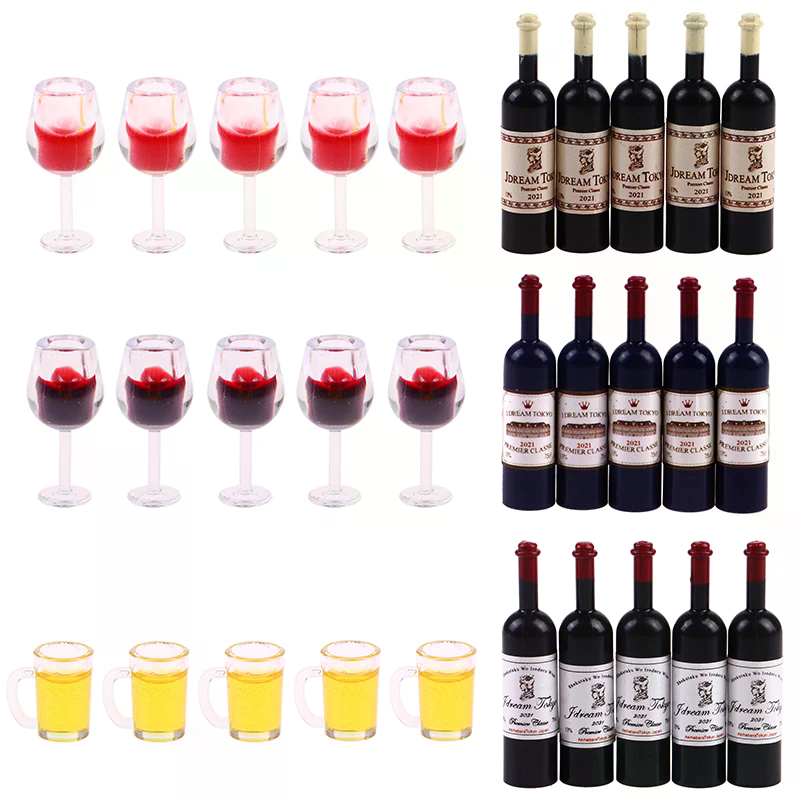 5pcs 1:12 Dollhouse Miniature  – Wine Y Beer Bewertung und Preis