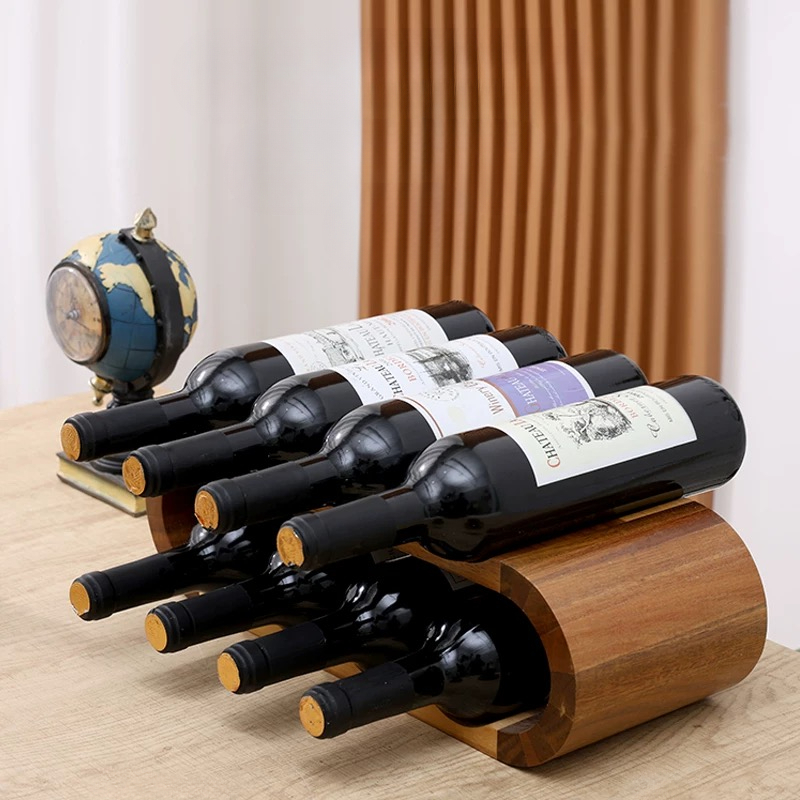 Wooden Double-layer Red Wine D – Wine Rack Wall Mount Bewertung und Preis