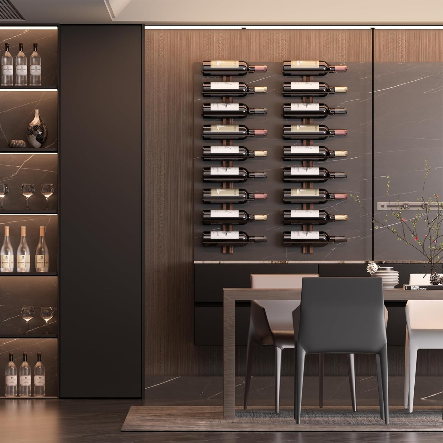 9-Bottle Wall-Mounted Golden W – Wine Rack Wall Mount Bewertung und Preis