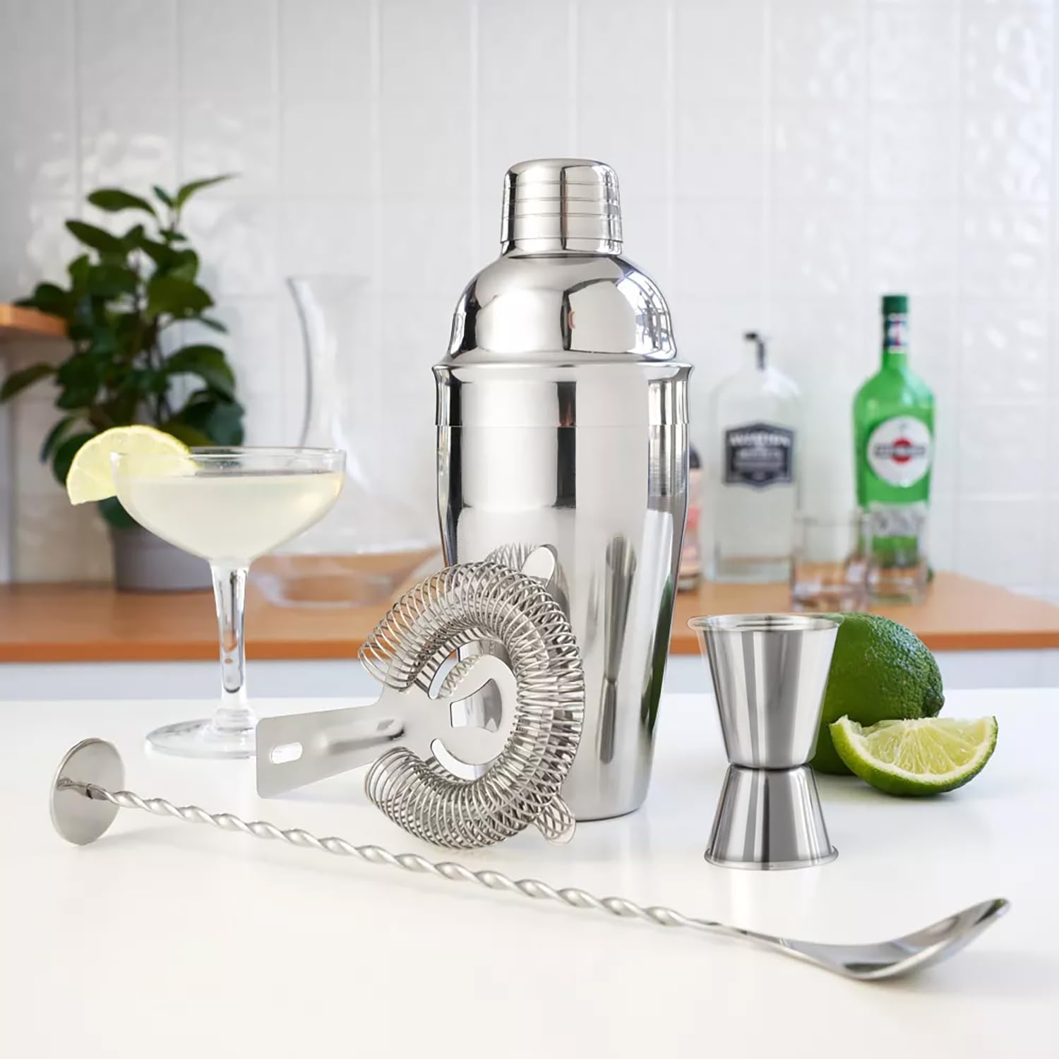 6-Piece Cocktail Shaker Set 24 – Muddler Cocktail Bar Bewertung und Preis
