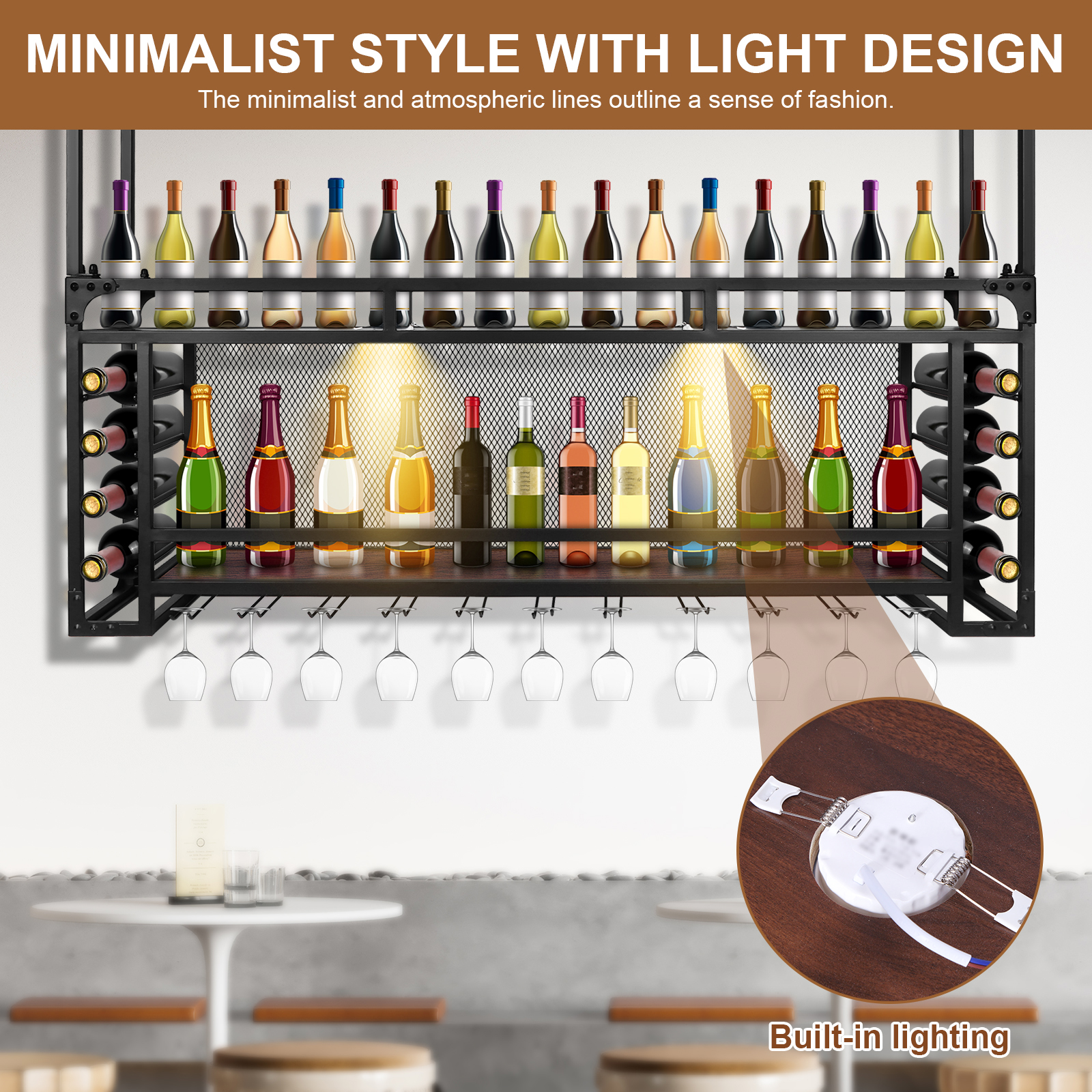 Wall Mounted 2 Tier Large Capa – Wine Rack Wall Mount Bewertung und Preis