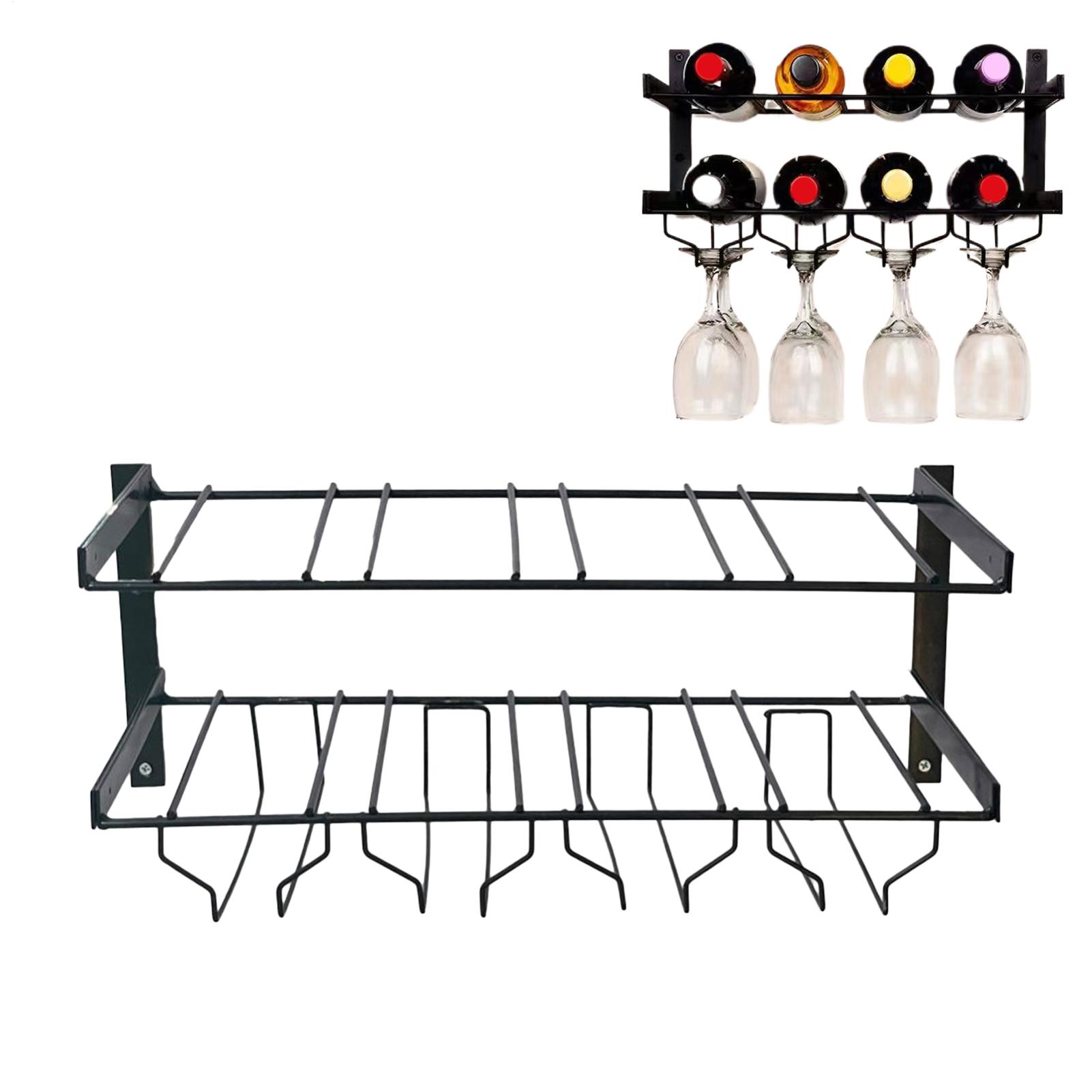 Wall Mounted Wine Rack Double- – Wine Rack Wall Mount Bewertung und Preis